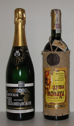 Moldavisk vin och sovjetisk champagne